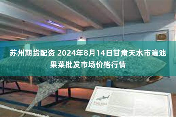 苏州期货配资 2024年8月14日甘肃天水市瀛池果菜批发市场价格行情