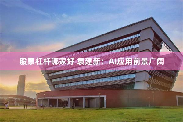 股票杠杆哪家好 袁建新：AI应用前景广阔