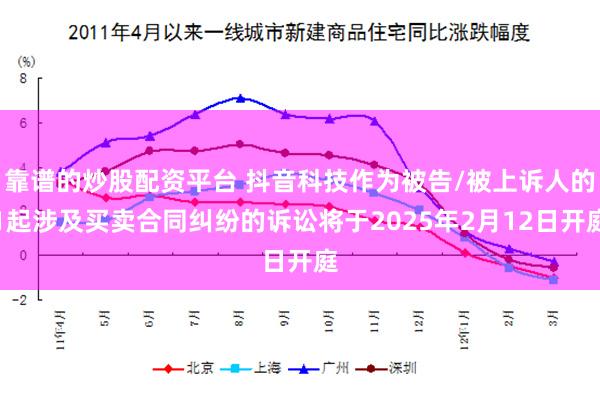 靠谱的炒股配资平台 抖音科技作为被告/被上诉人的1起涉及买卖合同纠纷的诉讼将于2025年2月12日开庭